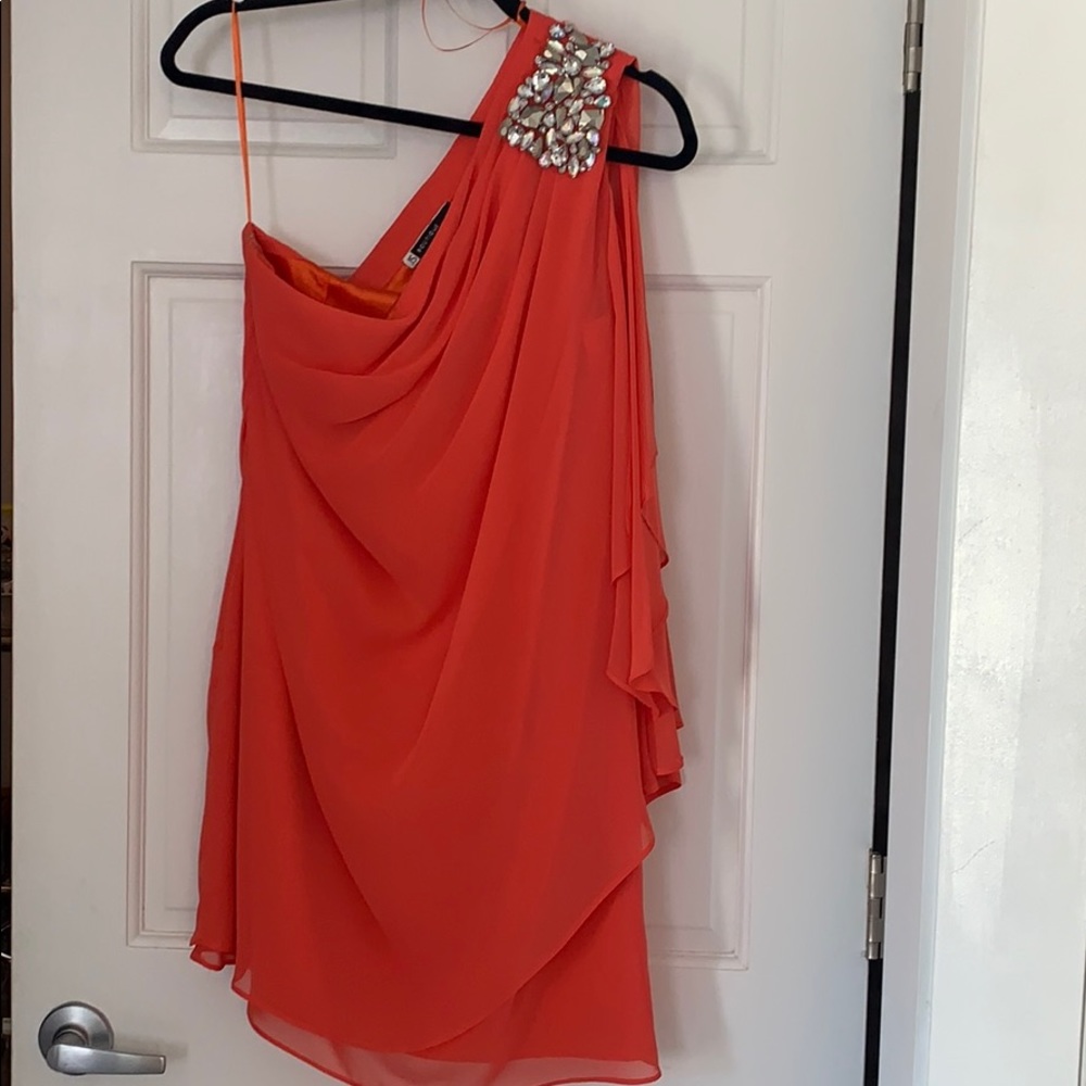 Coral Sheer dress Sz 10 but more like an 8